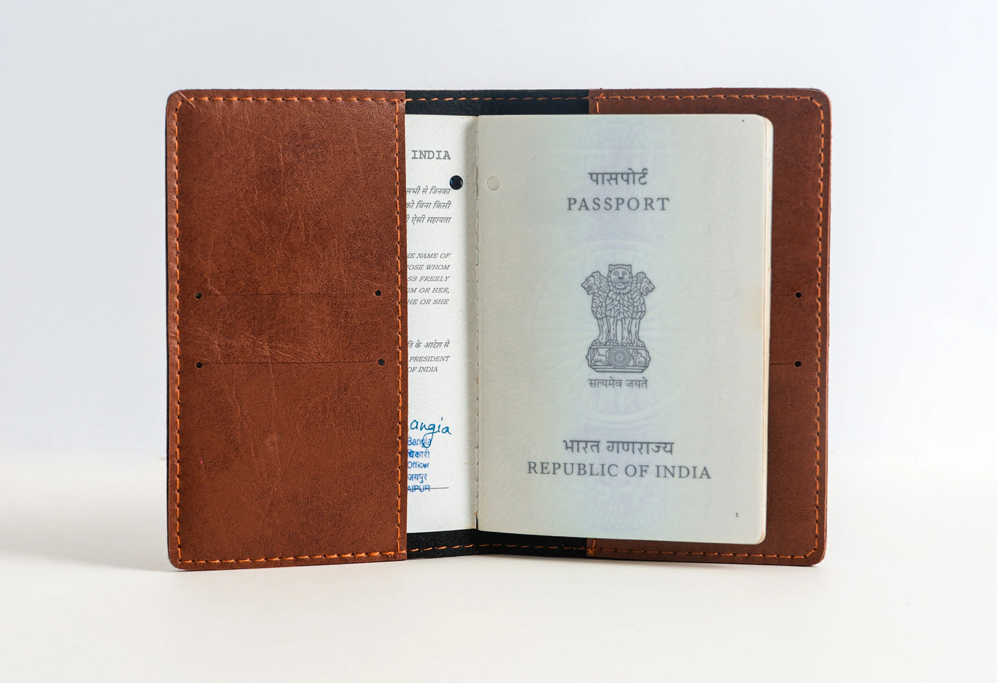 Personalized Passport Cover In Tan