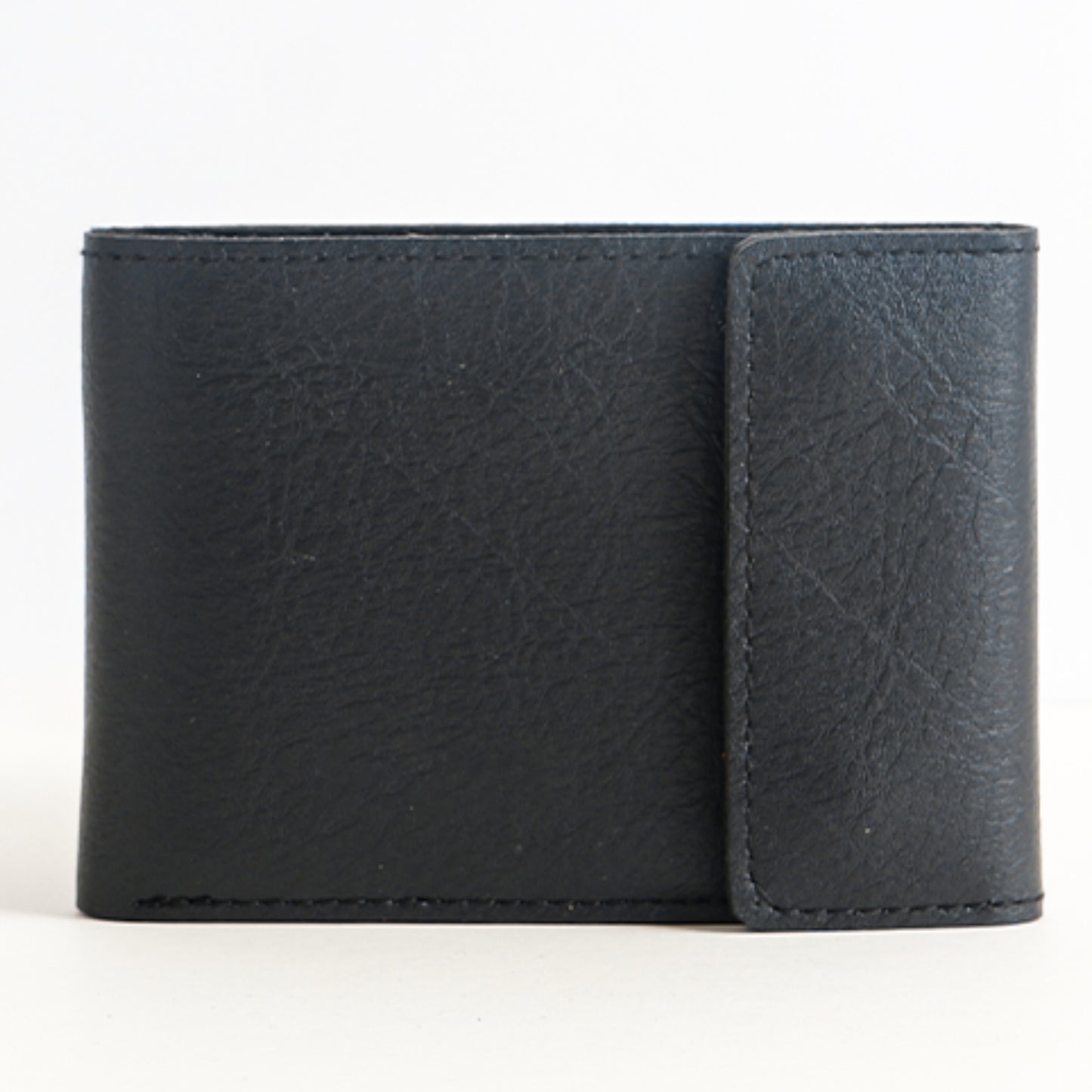 Personalized Buttoned Men's Wallet in Black