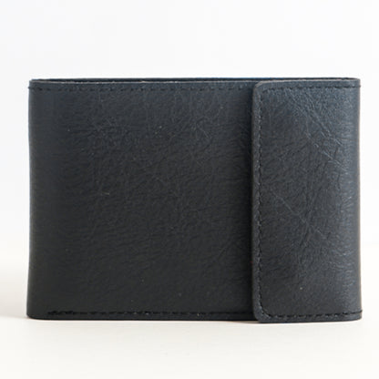 Personalized Buttoned Men's Wallet in Black