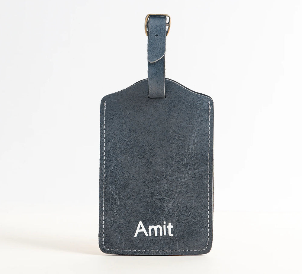 Personalized Luggage Tag In Grey