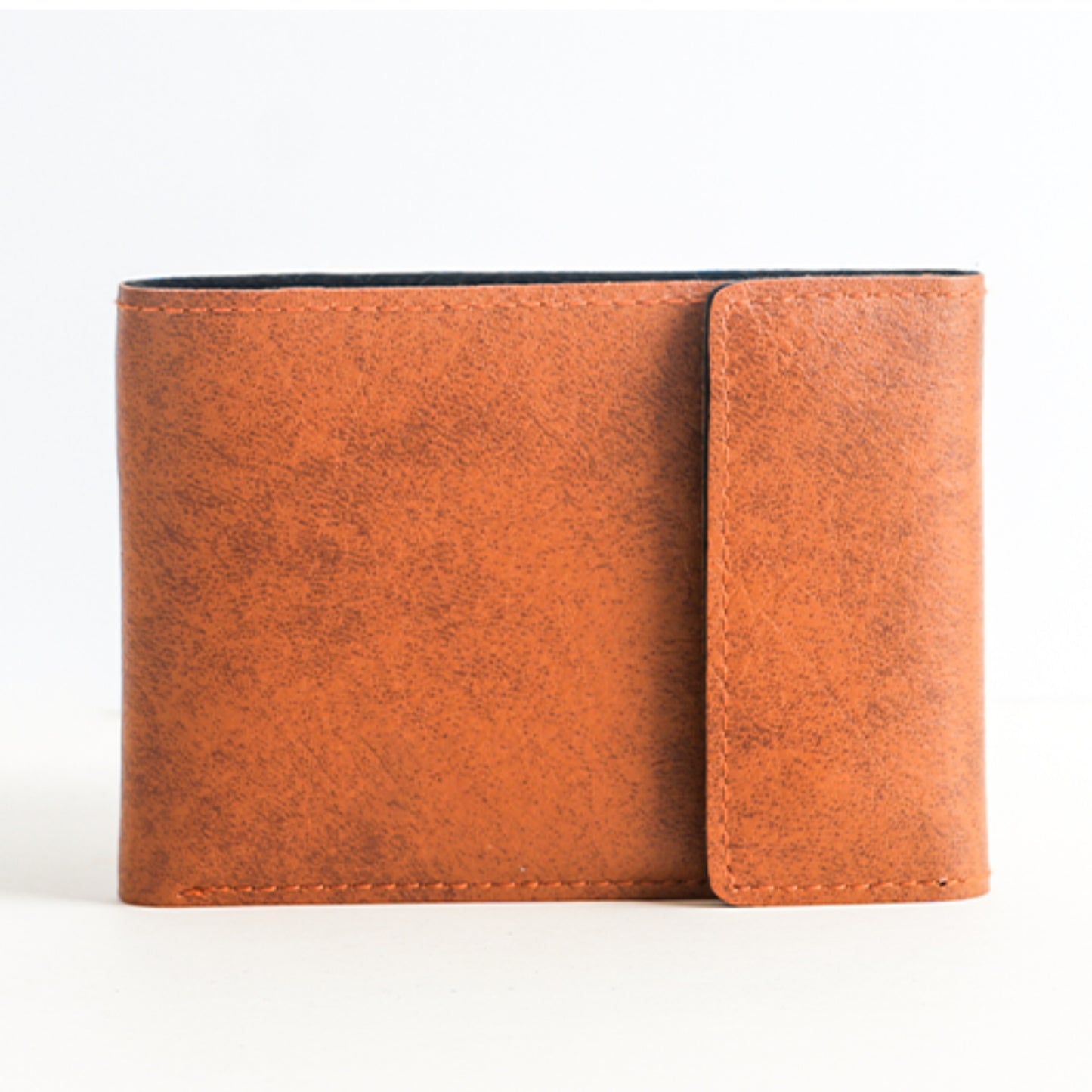 Personalized Buttoned Men's Wallet In Brown