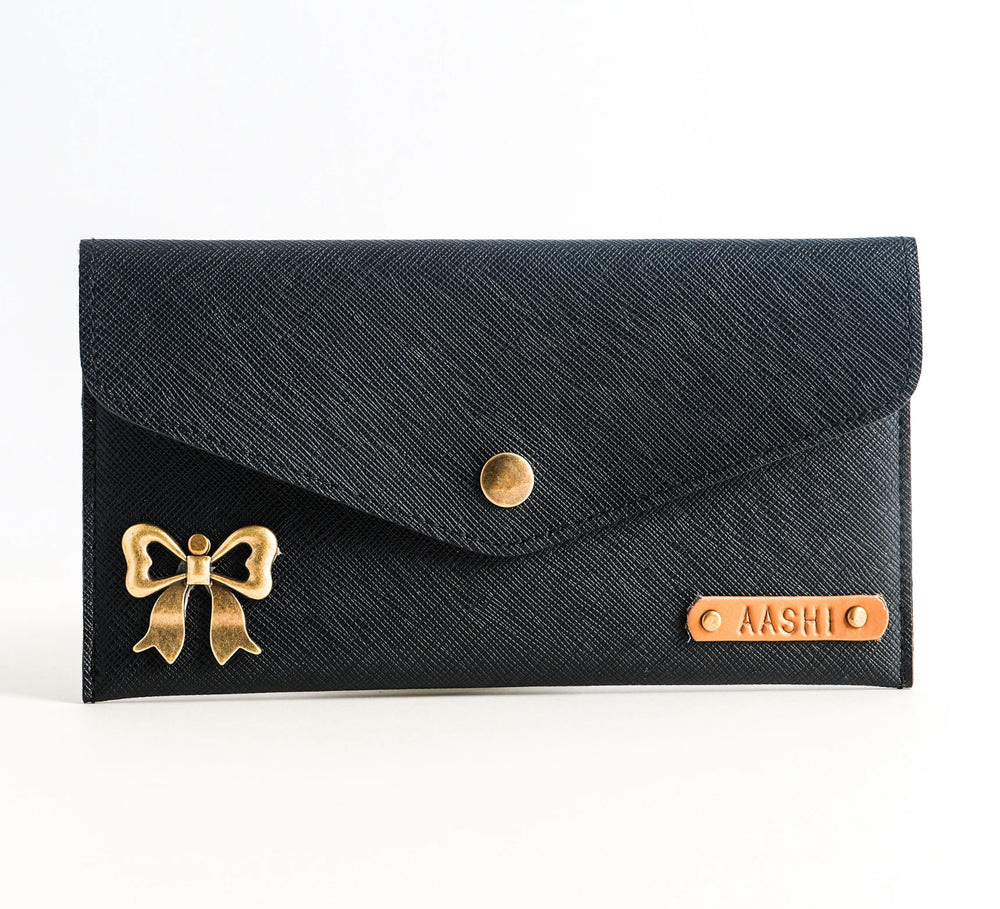 Personalized Women Wallet In Black