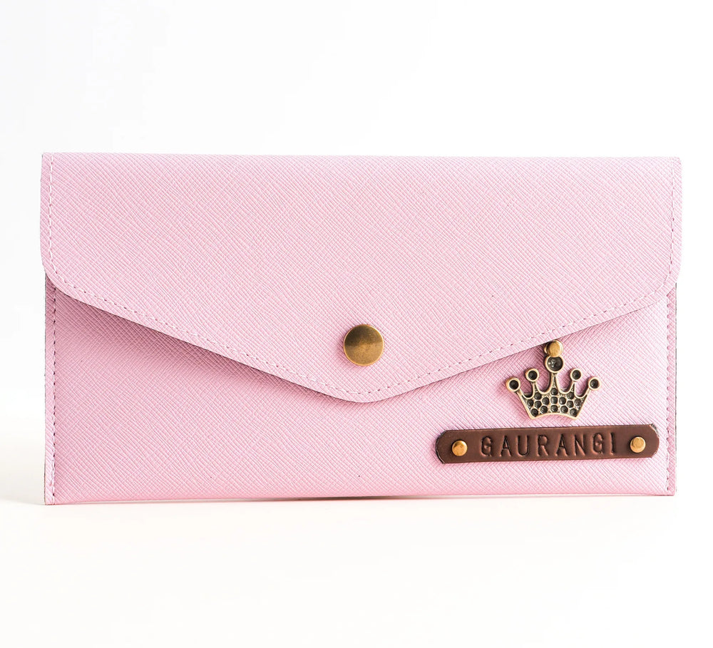Personalized Women Wallet In Light Pink