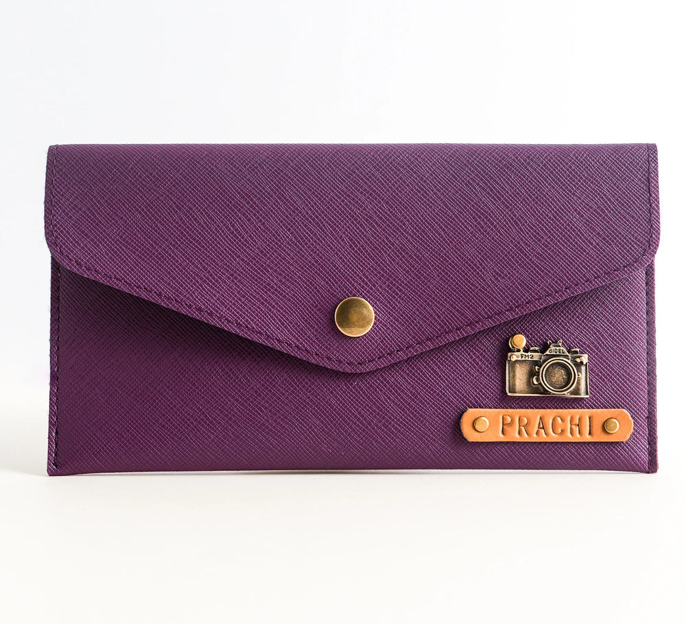 Personalized Women Wallet In Purple