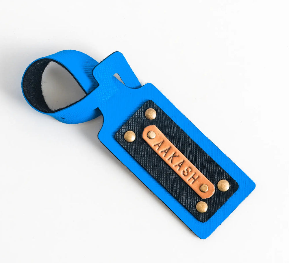 Personalized Name Tag In Blue