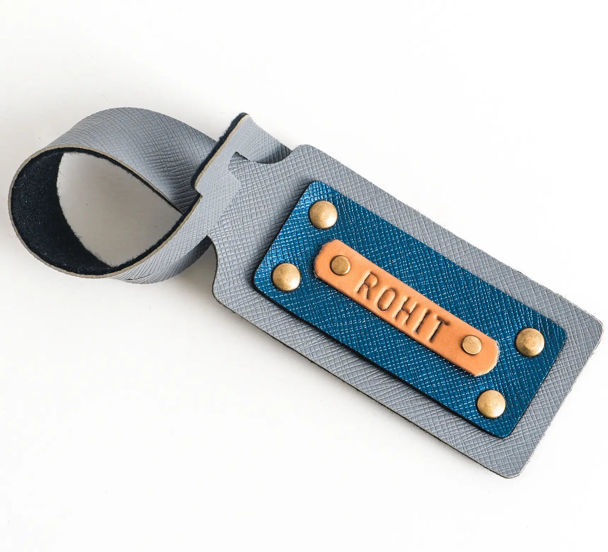 Personalized Name Tag In Grey