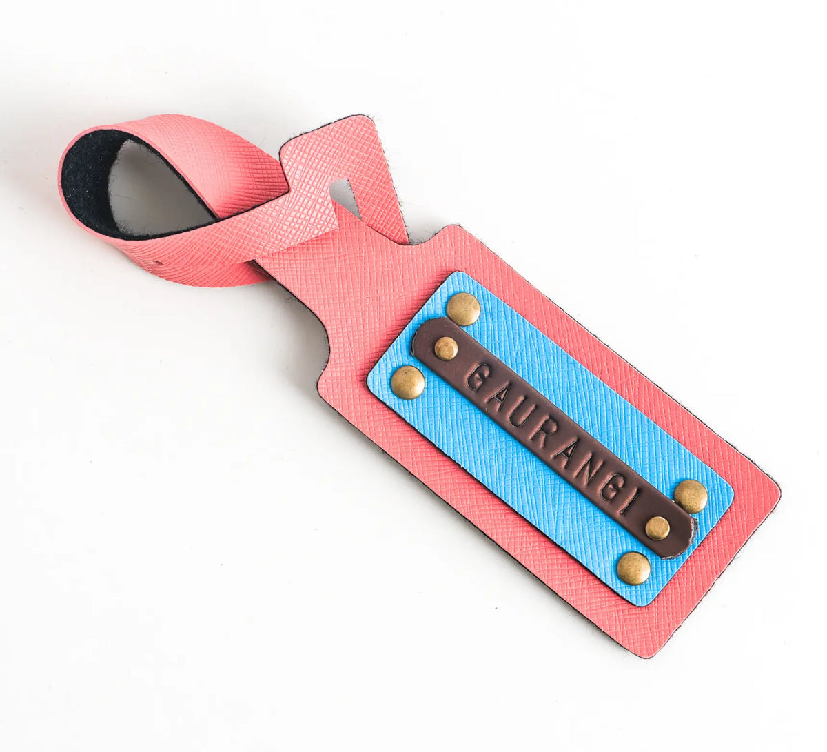 Personalized Name Tag In Peach
