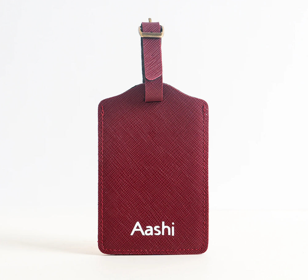 Personalized Luggage Tag In Wine