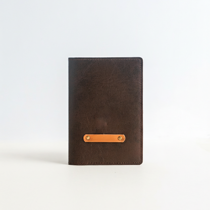 Personalized Passport Cover In Dark Brown
