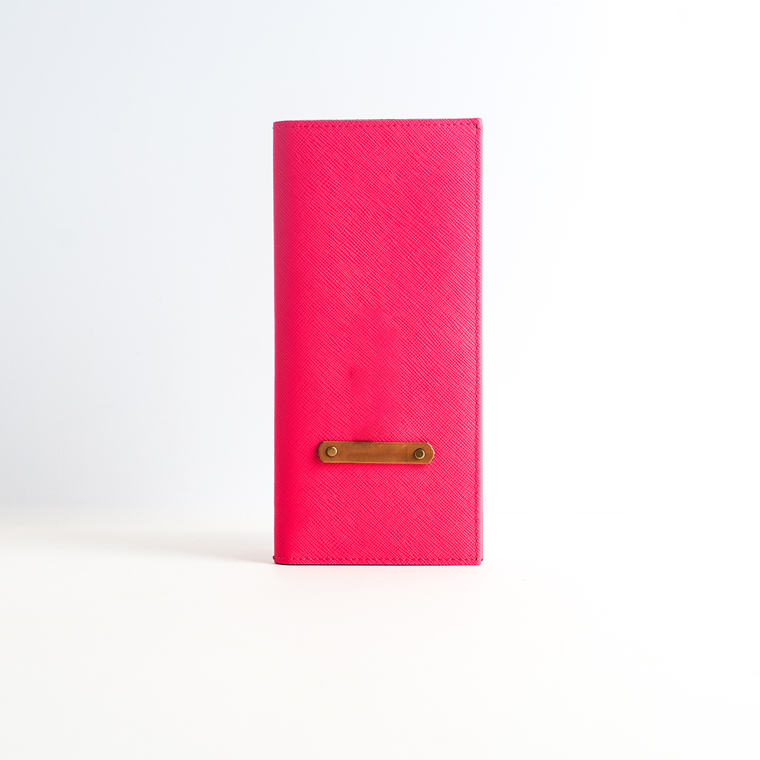 Personalized Passport Organizer In Fuchsia Pink