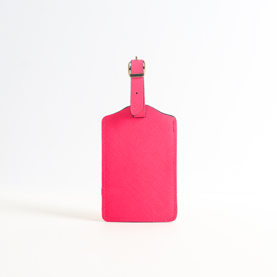 Personalized Luggage Tag In Pink