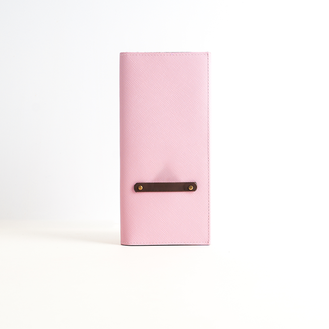 Personalized Passport Organizer in Blush Pink