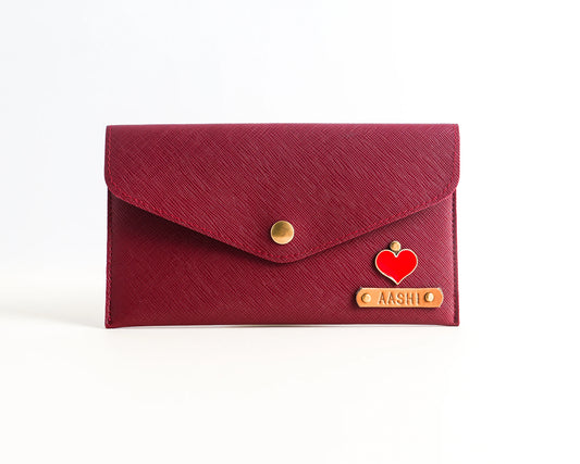 Personalized Women Wallet In Merlot