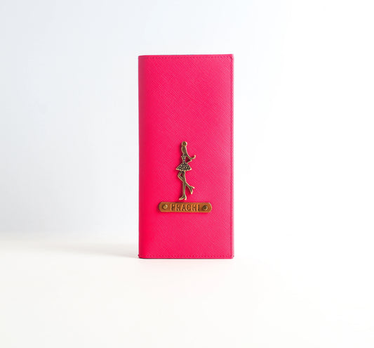 Personalized Passport Organizer In Fuchsia Pink
