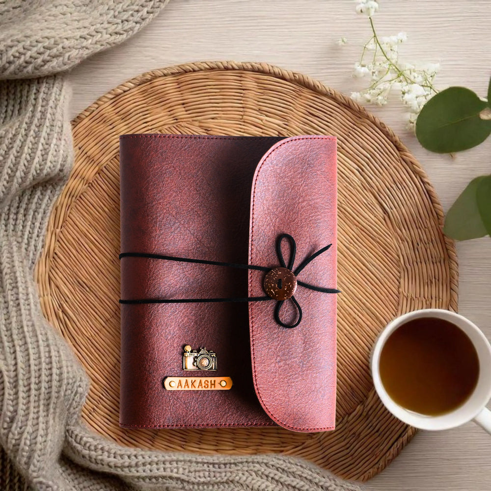 Personalized Diary In Tan