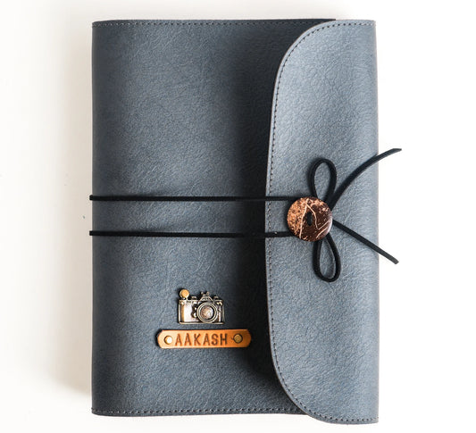 Personalized Diary In Slate Grey