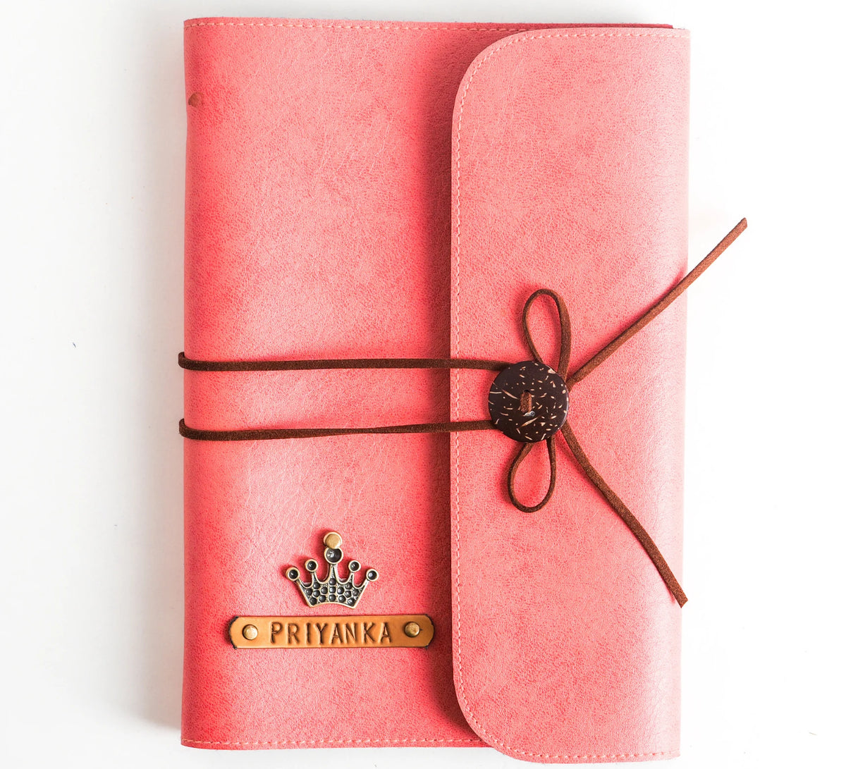 Personalized Diary in Peach Pink
