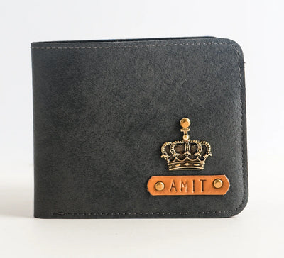 Personalized Men's Wallet In Grey