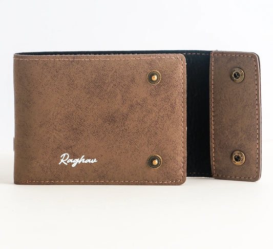 Personalized Men's Wallet In Mocha