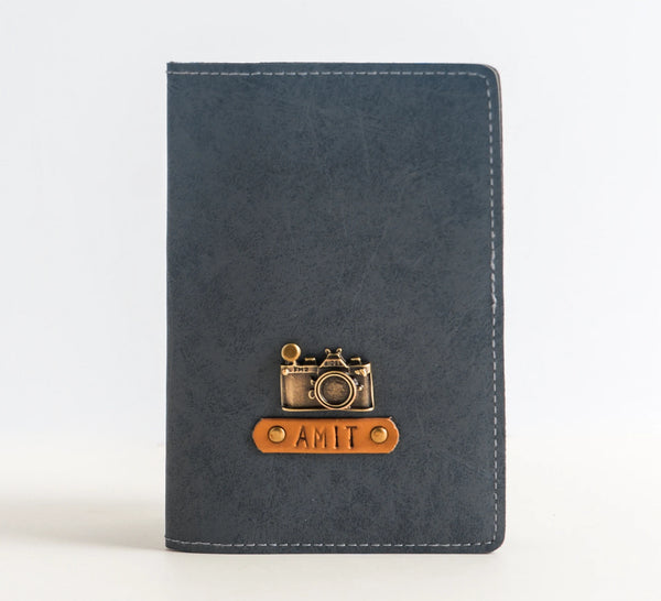 Personalized Passport Cover In Grey