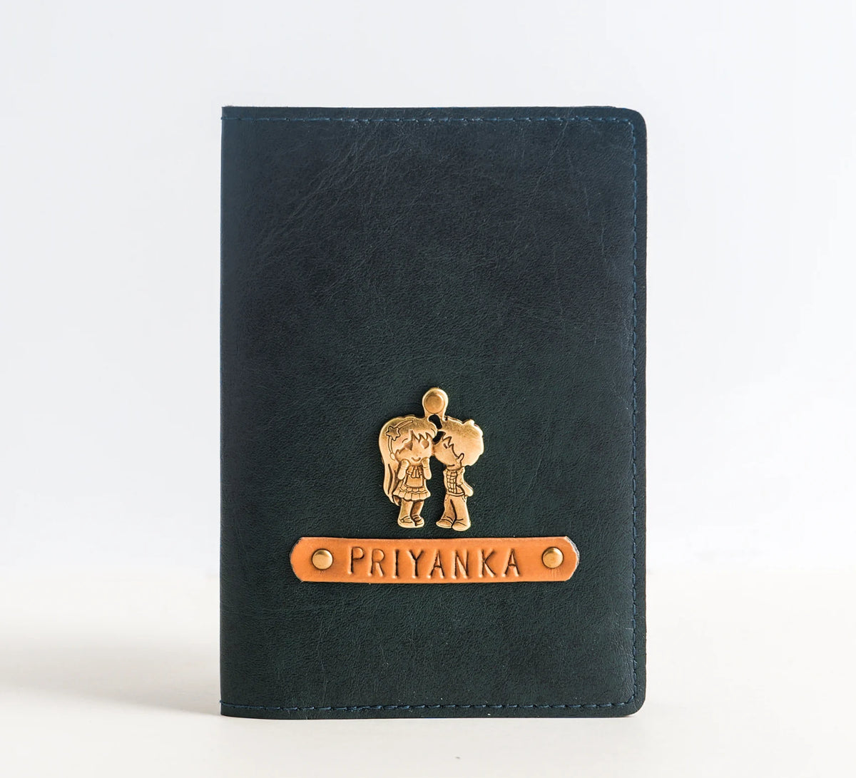 Personalized Passport Cover In Dark Green